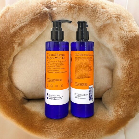 EO Essential Oils - ROSE GERANIUM & CITRUS - BODY LOTION - 8 oz - 2 Pack - Picture 2 of 2